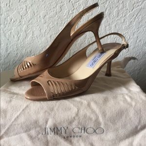 Jimmy Choo Nude Slingback Heels